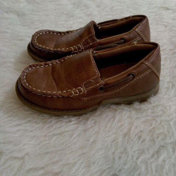 Boys Size 11 M Brown Slip-on Shoes Comfort Church School - Picture 3 of 7